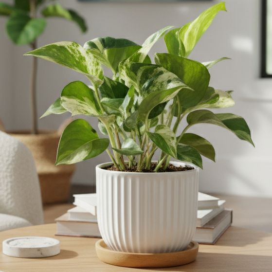 CÂY TRẦU BÀ (GOLDEN POTHOS) - "Kẻ hủy diệt Ozone văn phòng & Nhà vô địch lọc Formaldehyde" - Ảnh 2